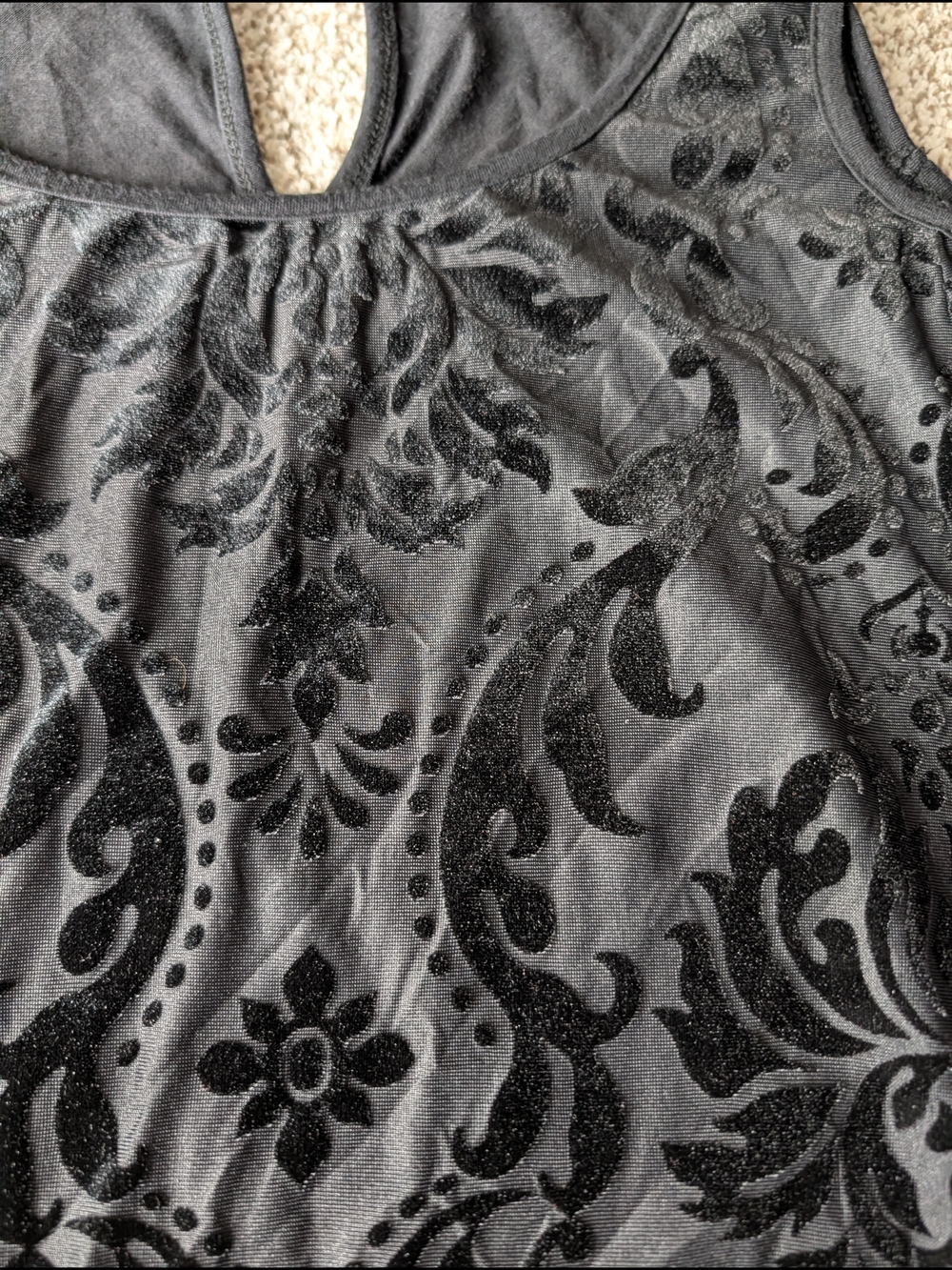 Maurices Velvet Burnout Whimsigoth Gothic Cold Shoulder - Picture 4 of 5